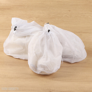 Yiwu market polyester household drawstring bag laundry bag for sale