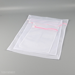 Yiwu market 3pcs household polyester mesh laundry bag set