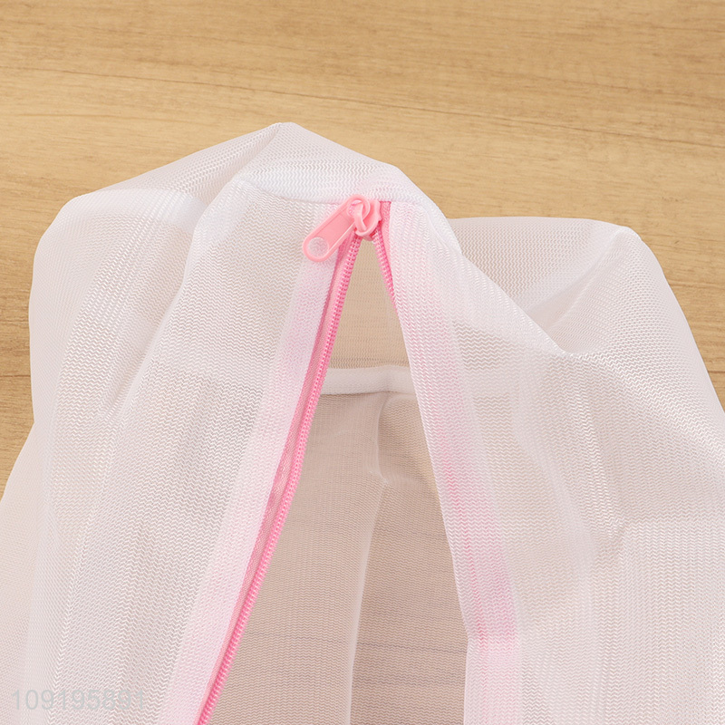 Hot selling polyester mesh washing machine laundry bag with zipper