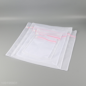 High quality polyester mesh washing machine laundry bag with zipper
