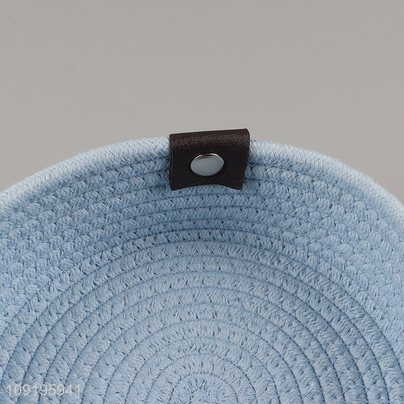 Hot selling round household desktop organizer storage basket wholesale