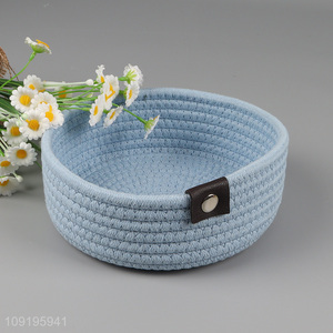 Hot selling round household desktop organizer storage basket wholesale