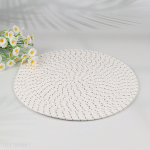 China factory round heat-resistant cotton thread heat pad place mat