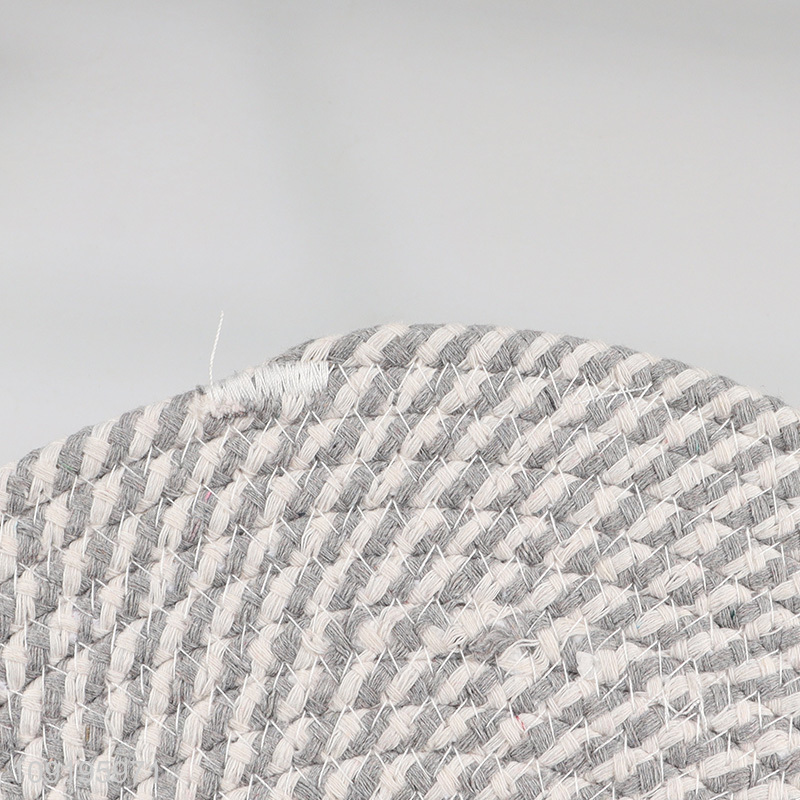 Factory price round home kitchen cotton thread place mat hot pot pad