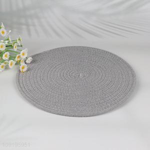 Most popular round cotton thread weave cup coaster hot pot mat