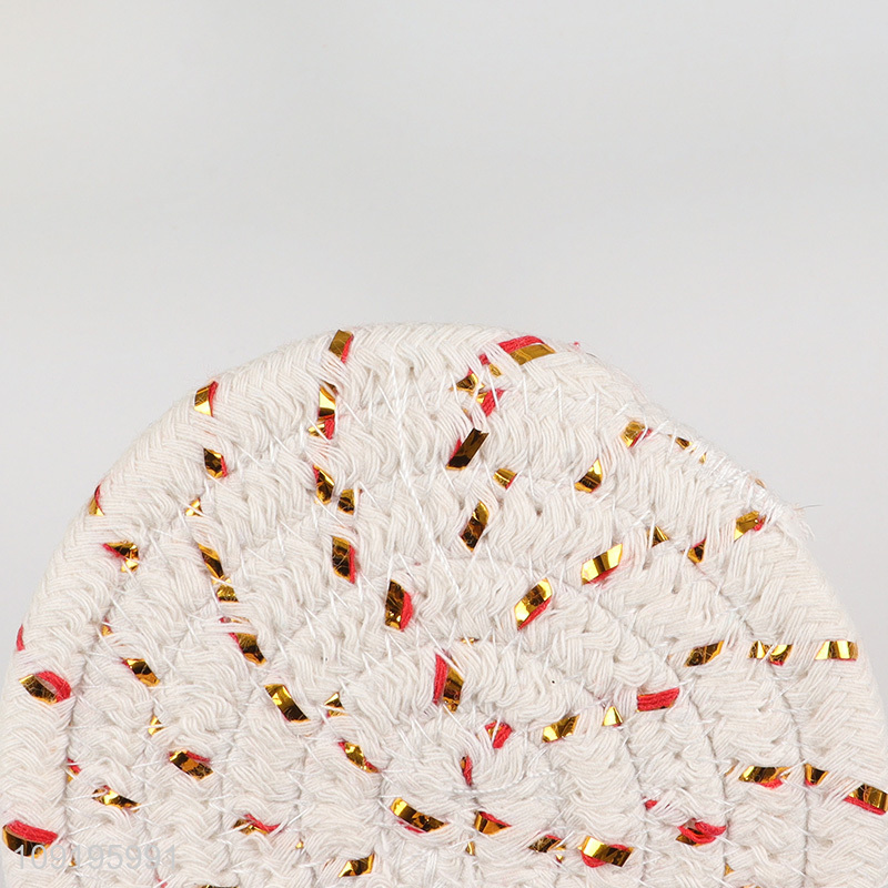 New arrival round cotton thread hot pad for home kitchen