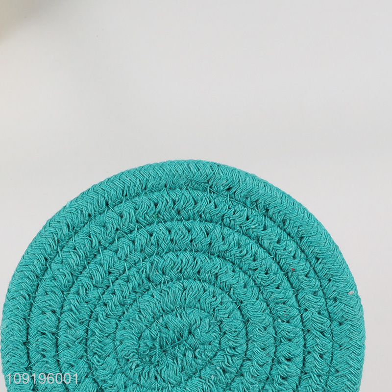 China supplier multicolor round cotton thread hot pad cup coaster