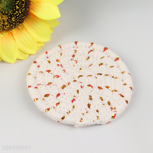 New arrival round cotton thread hot pad for home kitchen