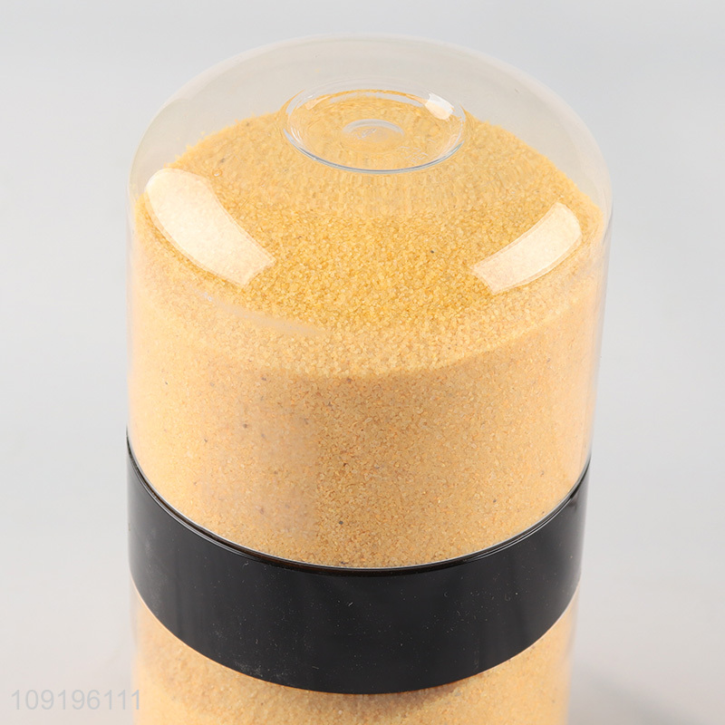 Custom No.6 Colored Sand Terrarium Centerpiece Saffron Yellow Colored Sand