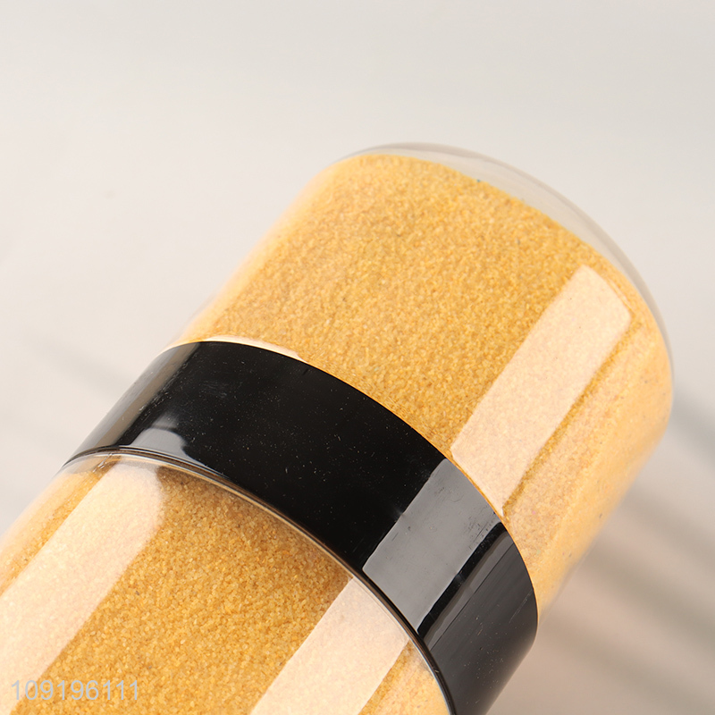 Custom No.6 Colored Sand Terrarium Centerpiece Saffron Yellow Colored Sand