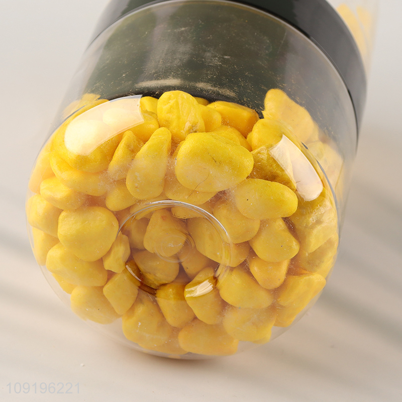 Online Wholesale 10-12mm Colored Rive Socks Fish Tank Filler Stones Yolk Color