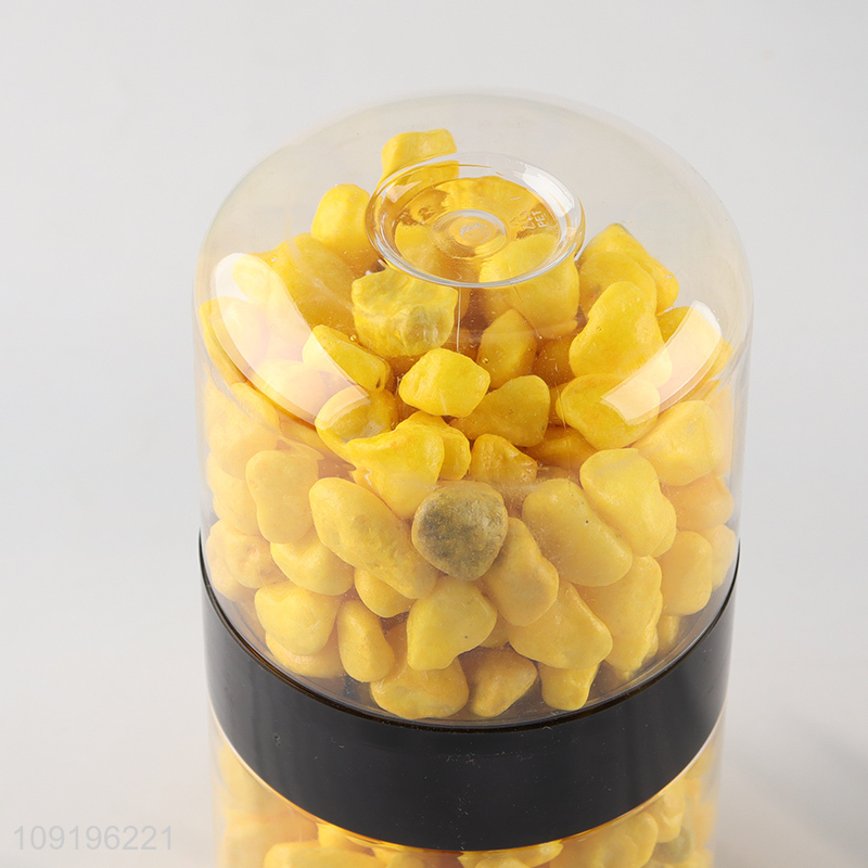 Online Wholesale 10-12mm Colored Rive Socks Fish Tank Filler Stones Yolk Color