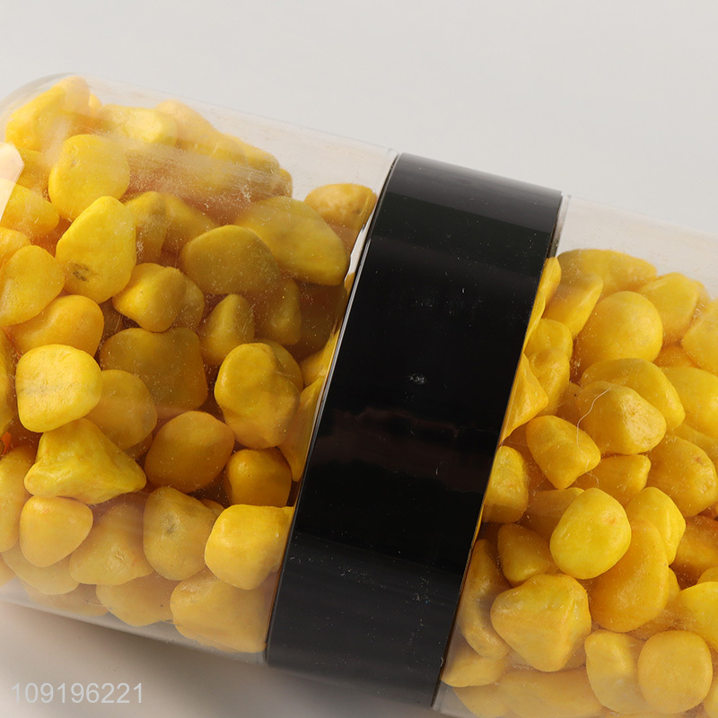 Online Wholesale 10-12mm Colored Rive Socks Fish Tank Filler Stones Yolk Color