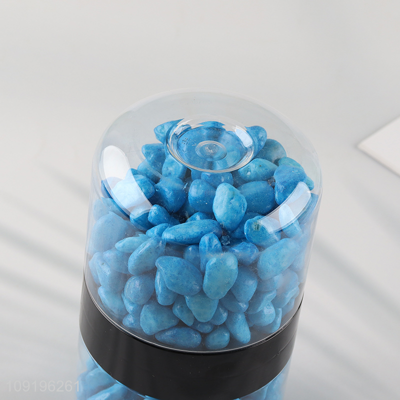 New Product 10-12mm Colored Rive Socks Fish Tank Filler Stones Light Blue