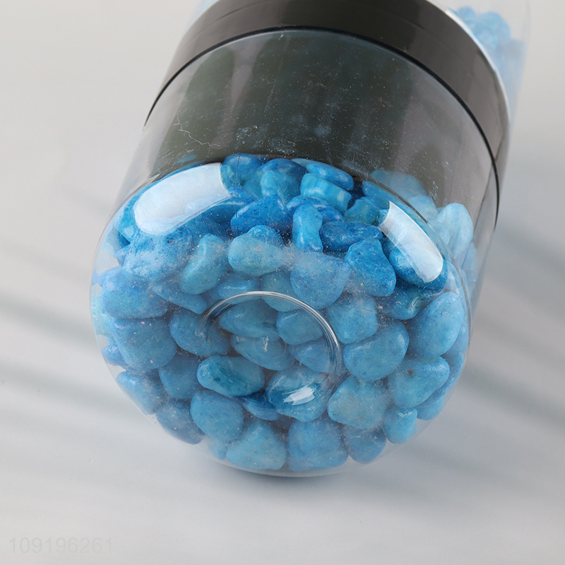 New Product 10-12mm Colored Rive Socks Fish Tank Filler Stones Light Blue