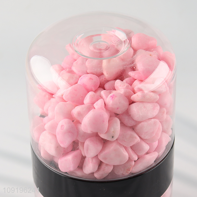 New Arrival 10-12mm Colored Rive Socks Fish Tank Filler Stones Light Pink