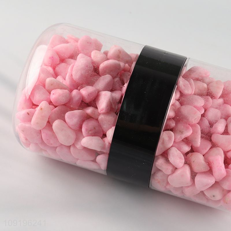 New Arrival 10-12mm Colored Rive Socks Fish Tank Filler Stones Light Pink