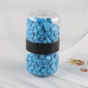 New Product 10-12mm Colored Rive Socks Fish Tank Filler Stones Light Blue