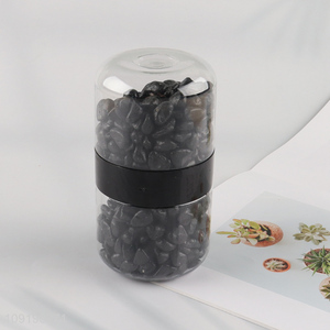 High Quality 10-12mm Colored Rive Socks Fish Tank Filler Stones Black Color