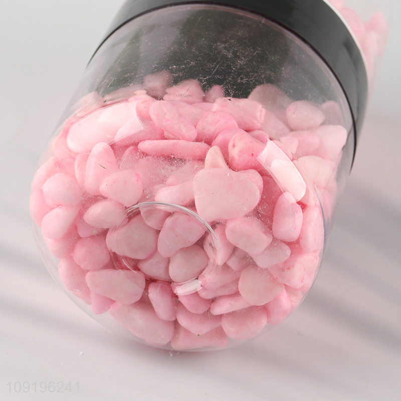 New Arrival 10-12mm Colored Rive Socks Fish Tank Filler Stones Light Pink