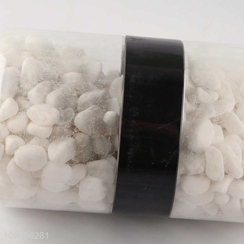 Factory Price 10-12mm Colored Rive Socks Fish Tank Filler Stones White Color