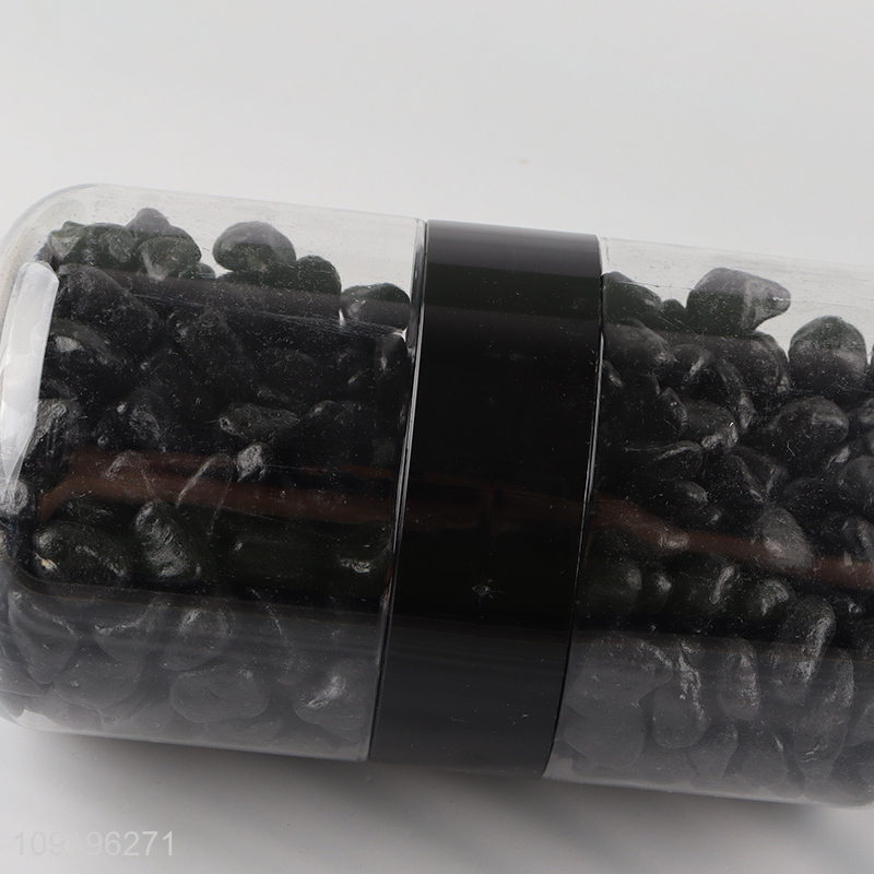 High Quality 10-12mm Colored Rive Socks Fish Tank Filler Stones Black Color