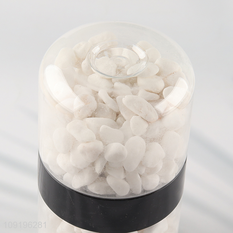 Factory Price 10-12mm Colored Rive Socks Fish Tank Filler Stones White Color