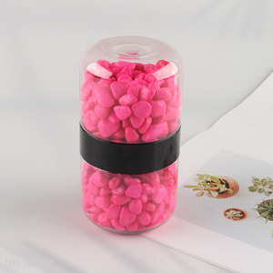 Online Wholesale 10-12mm Colored Rive Socks Fish Tank Filler Stones Rose Red