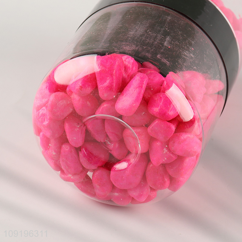 Online Wholesale 10-12mm Colored Rive Socks Fish Tank Filler Stones Rose Red