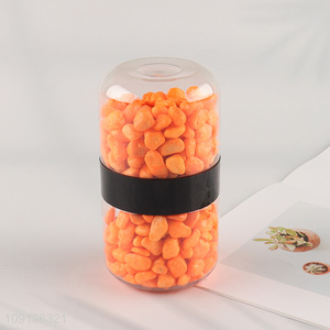 Good Quality 10-12mm Colored Rive Socks Fish Tank Filler Stones Orange Color