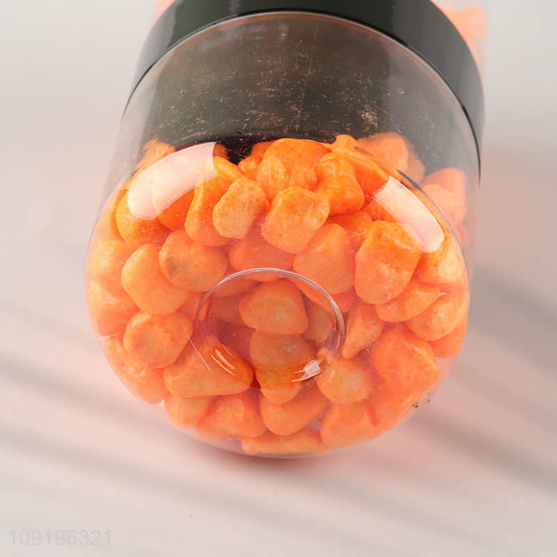 Good Quality 10-12mm Colored Rive Socks Fish Tank Filler Stones Orange Color