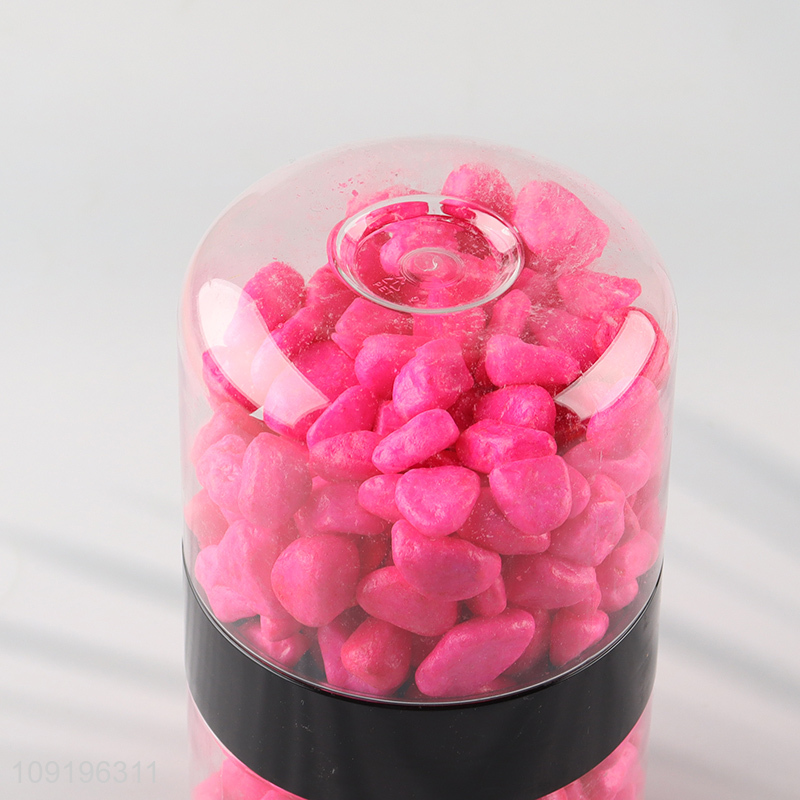 Online Wholesale 10-12mm Colored Rive Socks Fish Tank Filler Stones Rose Red