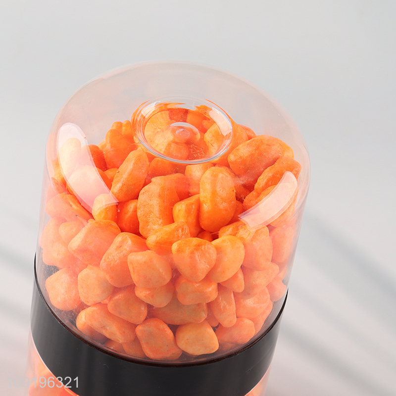 Good Quality 10-12mm Colored Rive Socks Fish Tank Filler Stones Orange Color