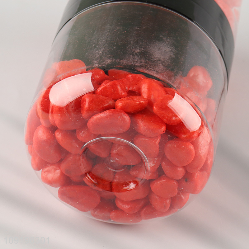 Factory Supply 10-12mm Colored Rive Socks Fish Tank Filler Stones Bright Red