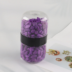 Factory Price 10-12mm Colored Rive Socks Fish Tank Filler Stones Purple Color