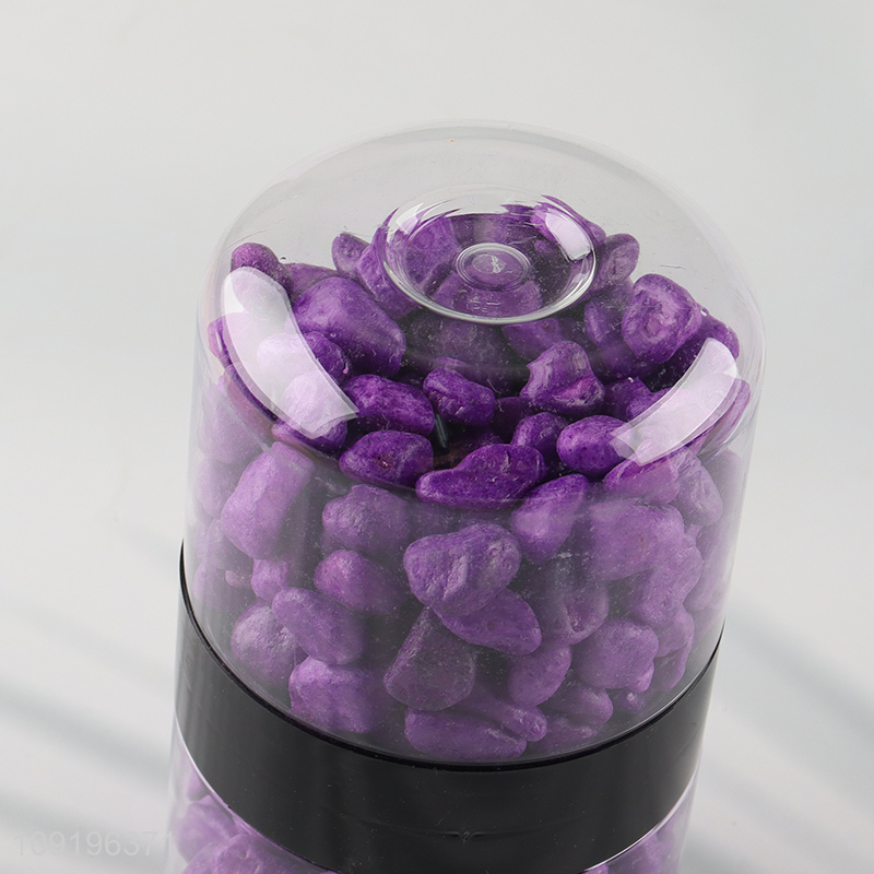 Factory Price 10-12mm Colored Rive Socks Fish Tank Filler Stones Purple Color