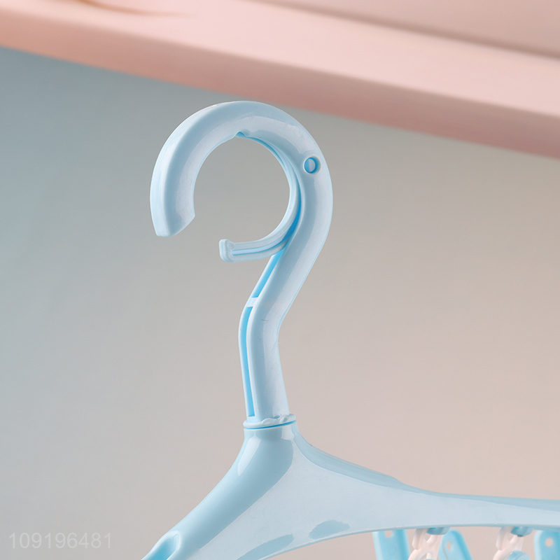 Good Quality Wind-Proof Clothes Hanger Sock Drying Rack with 8 Clips