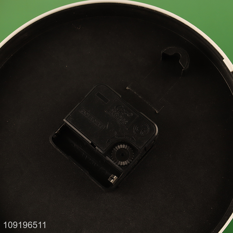 Online Wholesale Round Battery Operated Silent Plastic Wall Clock