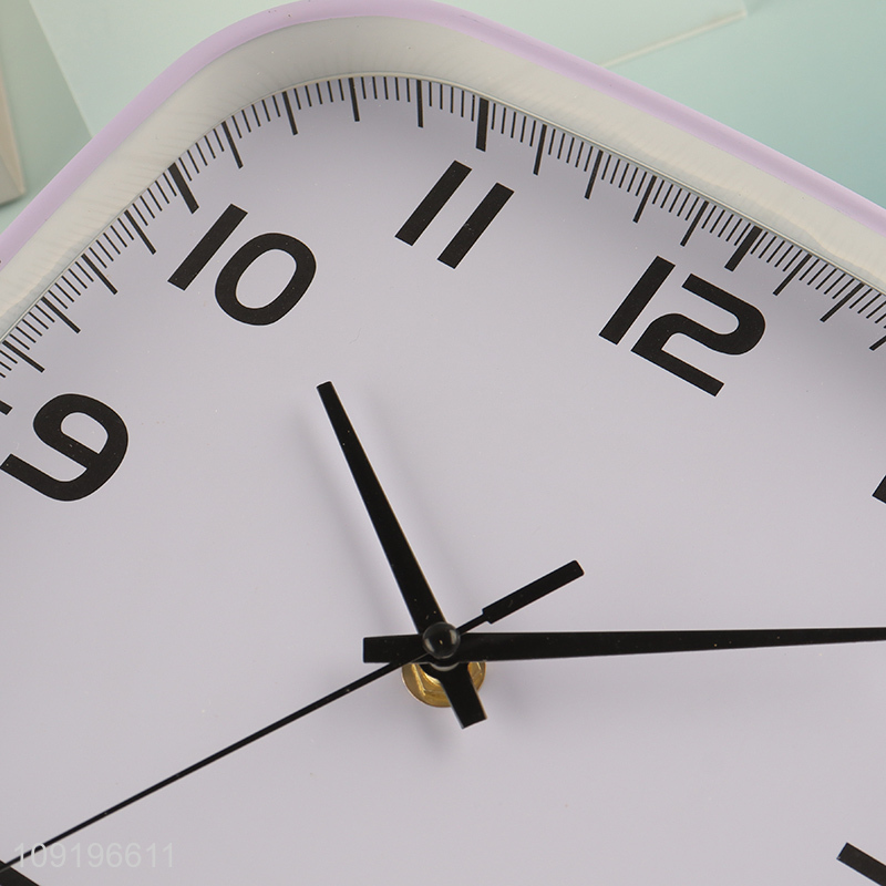 Good Quality Square Battery Operated Silent Plastic Wall Clock