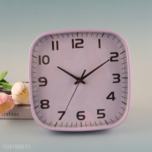 Good Quality Square Battery Operated Silent Plastic Wall Clock