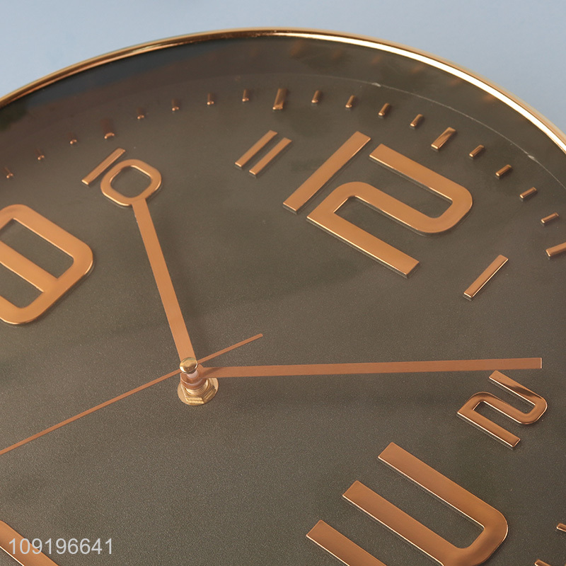 New Product Round Silent Plastic Wall Clock for Home Decoration