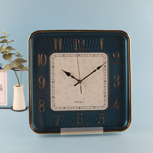 China Imports Square Quartz Battery Operated Plastic Wall Clock