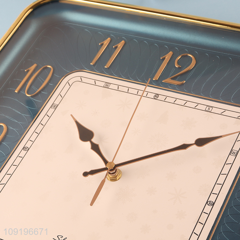 China Imports Square Quartz Battery Operated Plastic Wall Clock