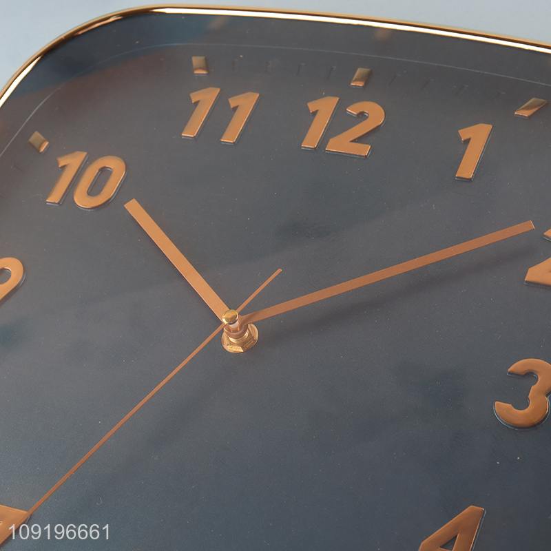 Factory Price Square Quartz Wall Clock for Home Kitchen Bedroom