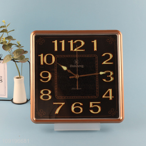 Factory Supply Square Battery Operated Wall Clock for Home Office