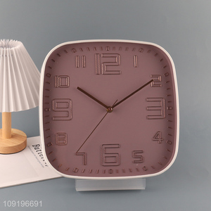 Online Wholesale Square Modern Wall Clock Analog Quartz Wall Clock