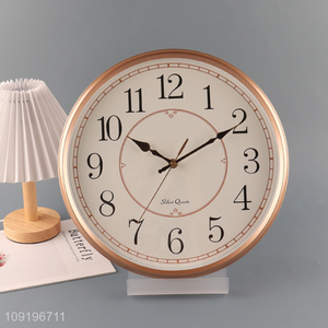 New Arrival Round Battery Operated Silent Plastic Wall Clock