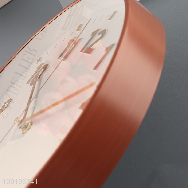 High Quality Round Silent Plastic Wall Clock for Home Decoration