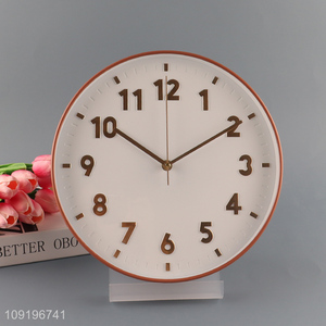 High Quality Round Silent Plastic Wall Clock for Home Decoration