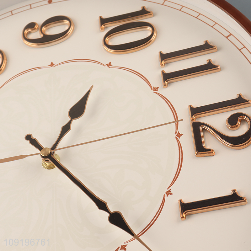 China Imports Round Quartz Wall Clock for Home Kitchen Bedroom